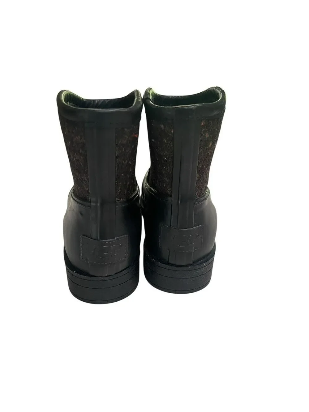 UGG Women’s Paxton Rubber Textile Waterproof Rain Boots SZ 6 Black